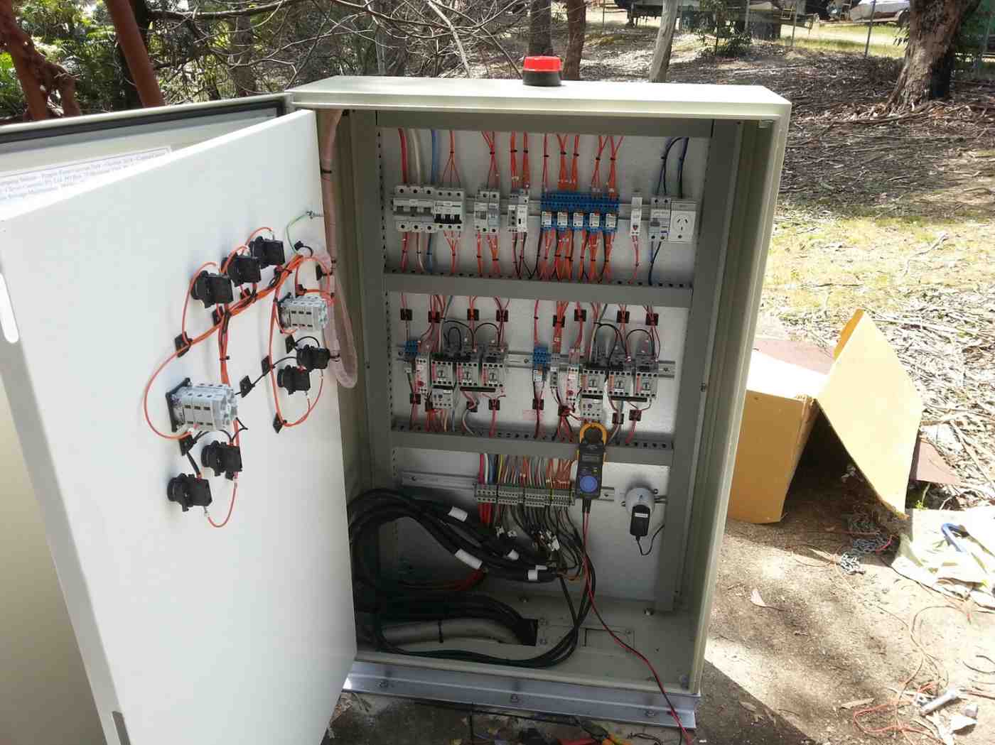 Custom built pumping station control panel